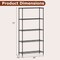 5-Tier Metal Storage Shelves Adjustable Heavy Duty Wire Rack 1250 lbs